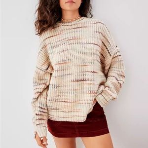 AEO oversized crewneck sweater, cream